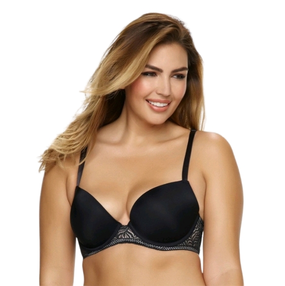 Paramour Carolina T-Back Bra 42C Black | Lightly Padded Underwire Support - Picture 1 of 4